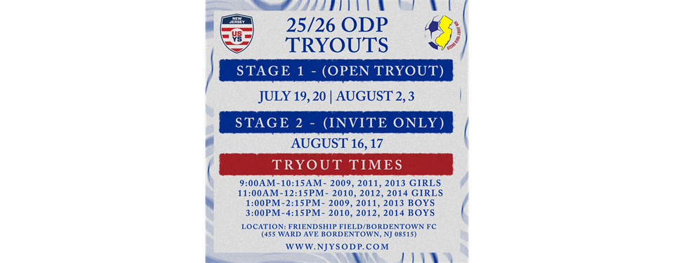 25 26 ODP Tryouts